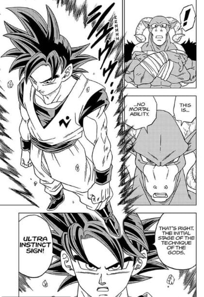 Goku instinto superior mangá