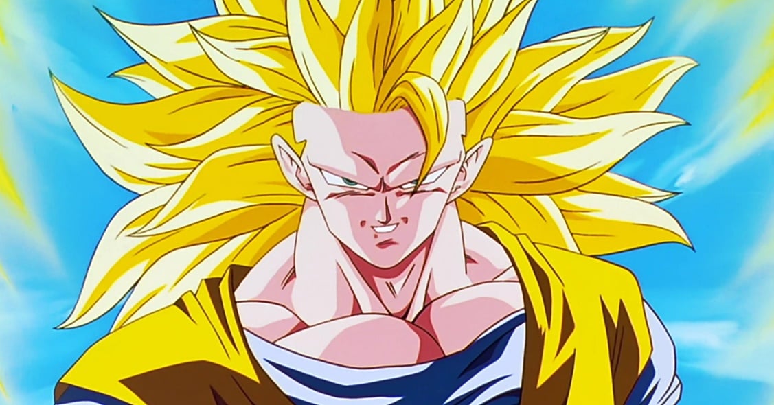 Dragon ball super saiyan menino de cabelo amarelo personagem de