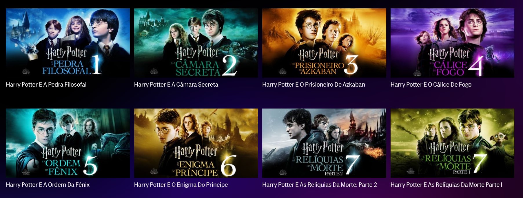 A ordem cronológica dos filmes para assistir a saga de Harry