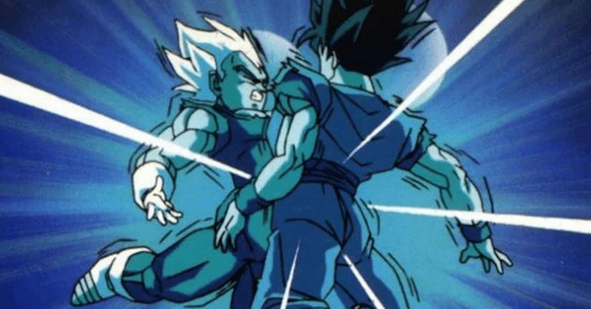 Dragon ball personagems z e gt - Vegetto é a fusão imensamente poderosa  resultado de Goku e Vegeta após eles usarem os Brincos Potara. Sua voz é  uma voz dupla que contêm