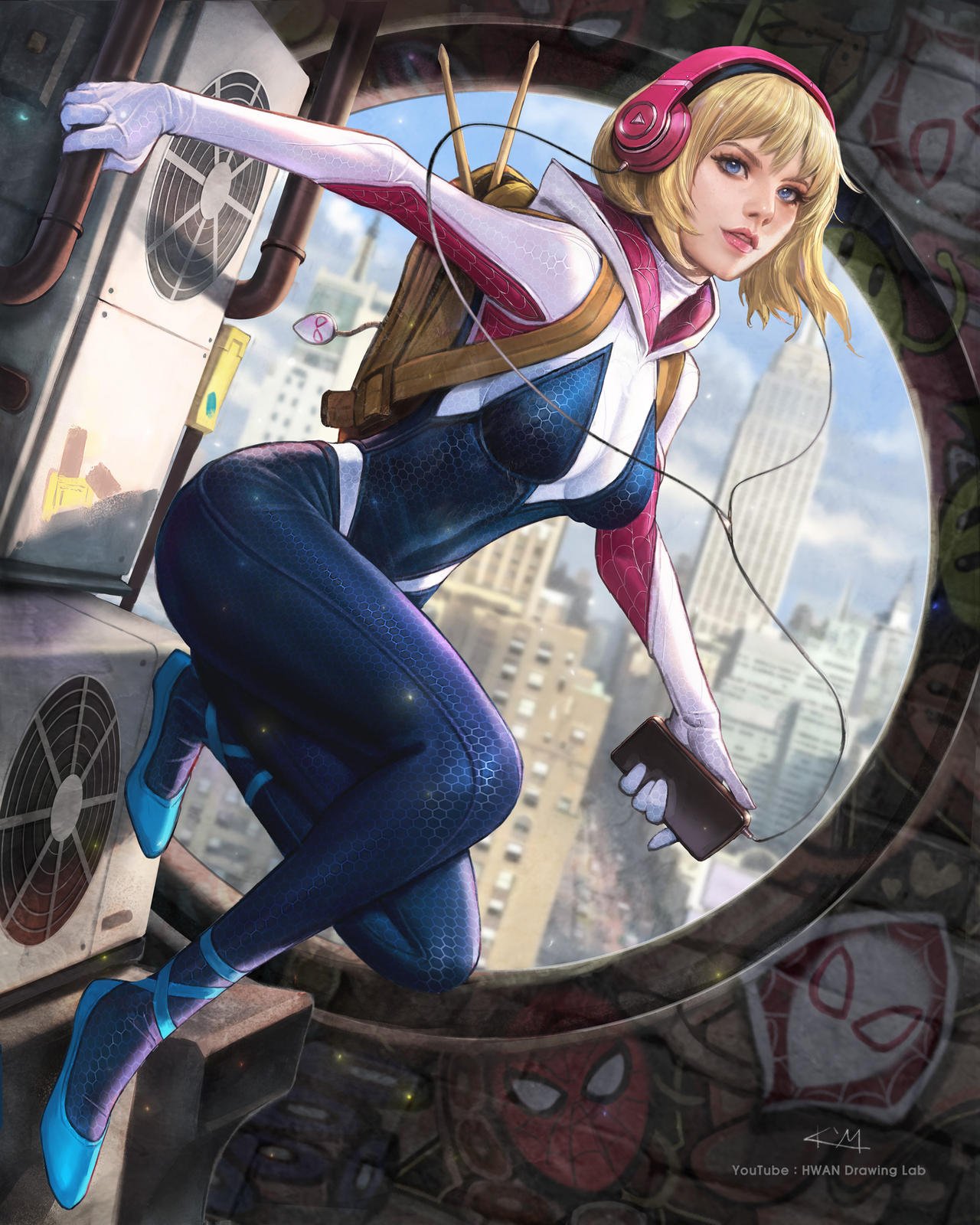 Artista dá seu próprio estilo para a Spider-Gwen em ilustração incrível,  confira