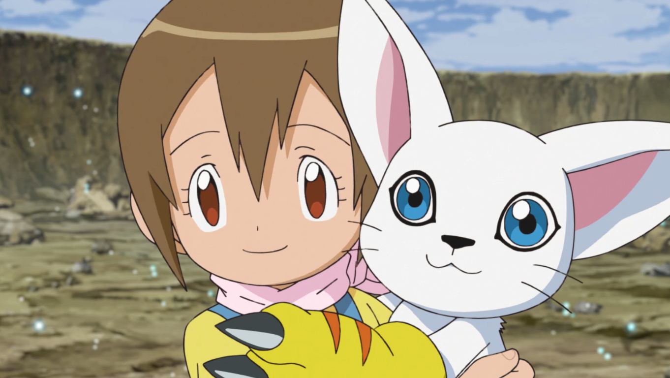 T.K & Hikari con sus digimon  Digimon, Personagens de anime, Digimons