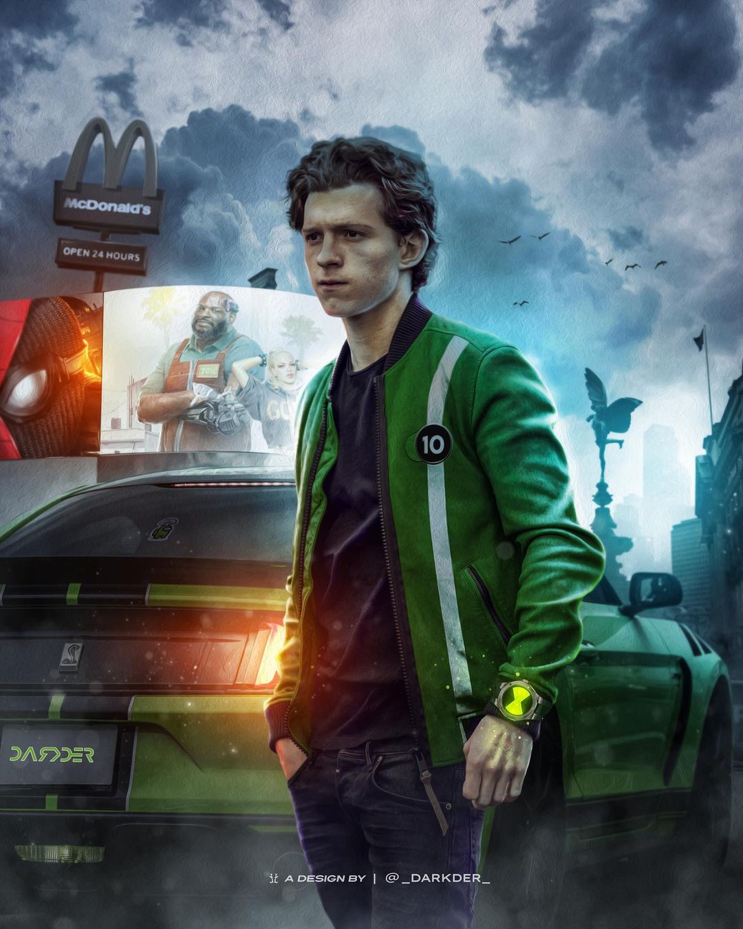 Tom Holland como Ben 10? Artista imagina visual do ator caso