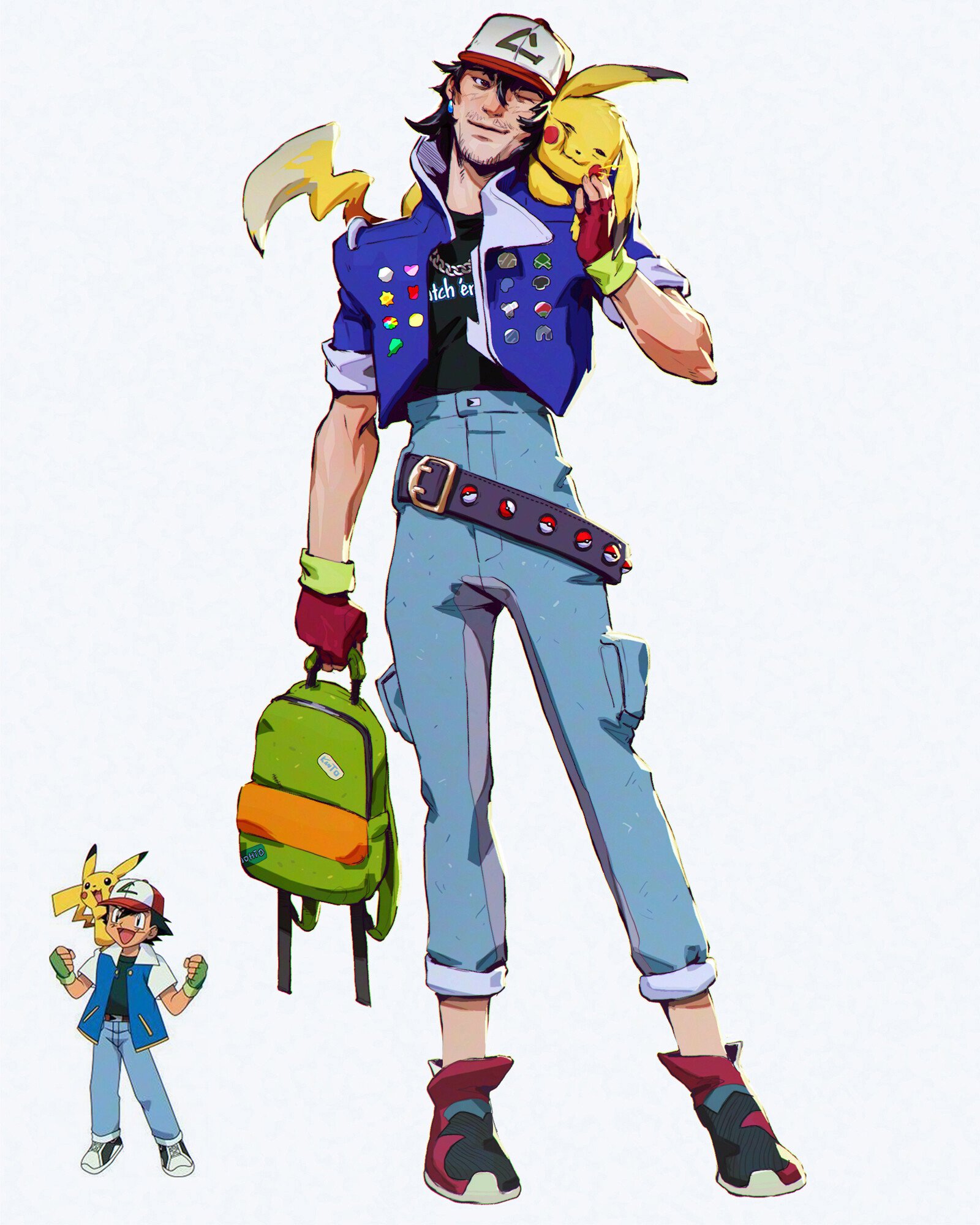 Como desenhar o Ash Ketchum (pokemon) 