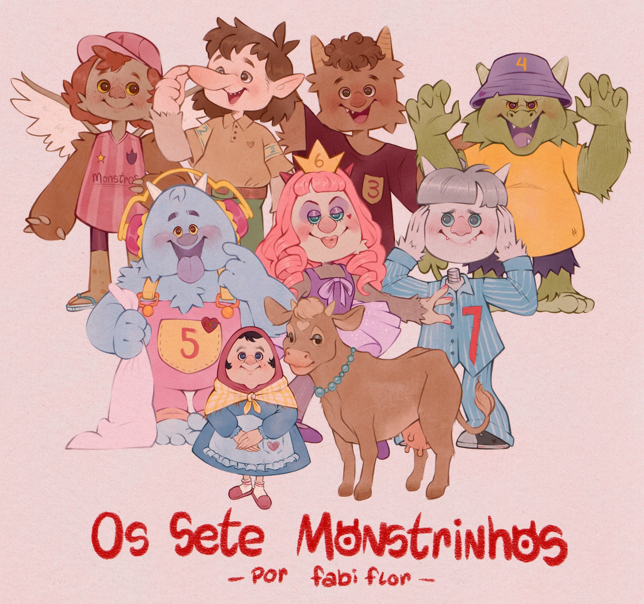 fc oficial dos sete monstrinhos on X: A evolução dos design dos