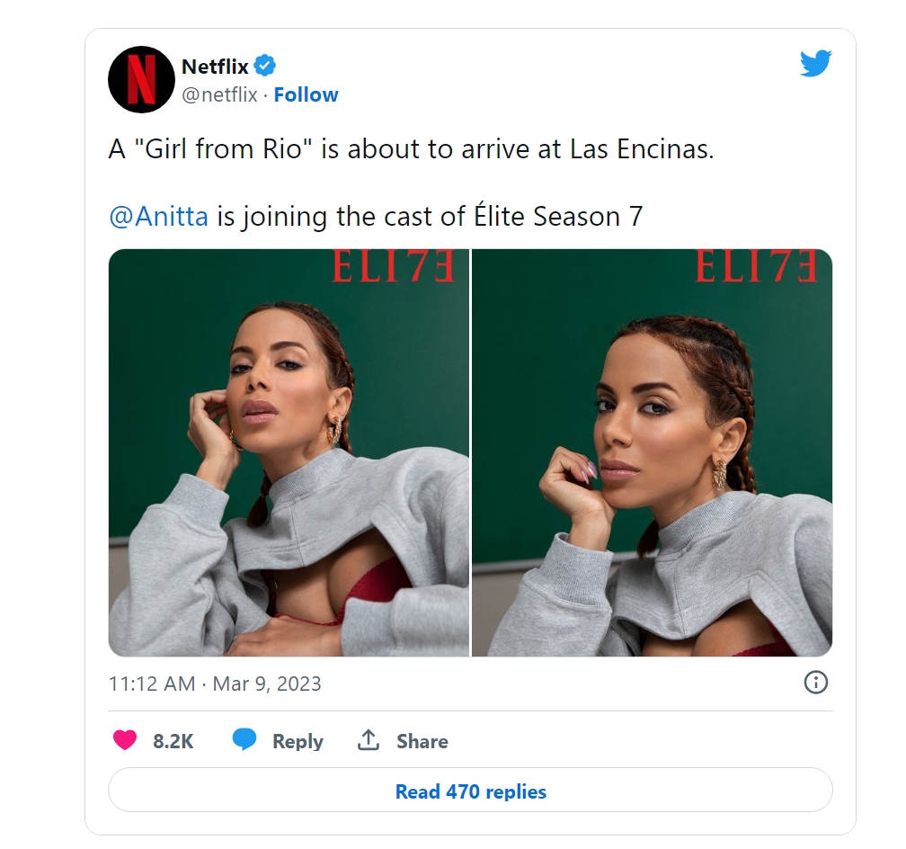Anitta fala sobre papel na 7ª temporada de Elite