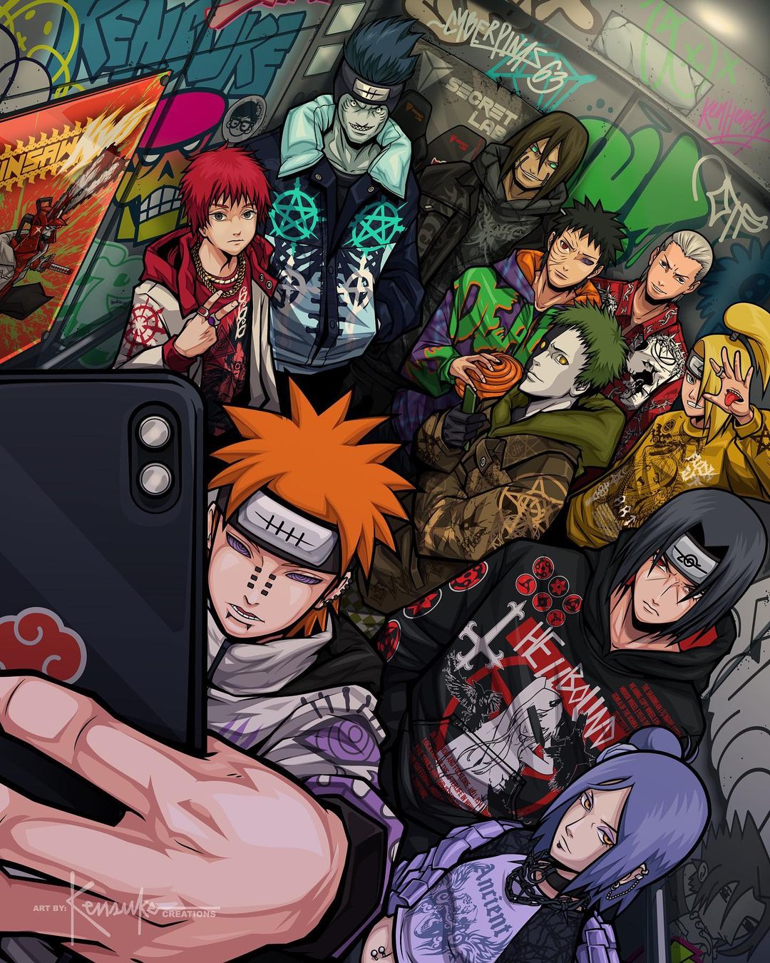 Naruto lidera guerra contra a Akatsuki em arte de celebração dos