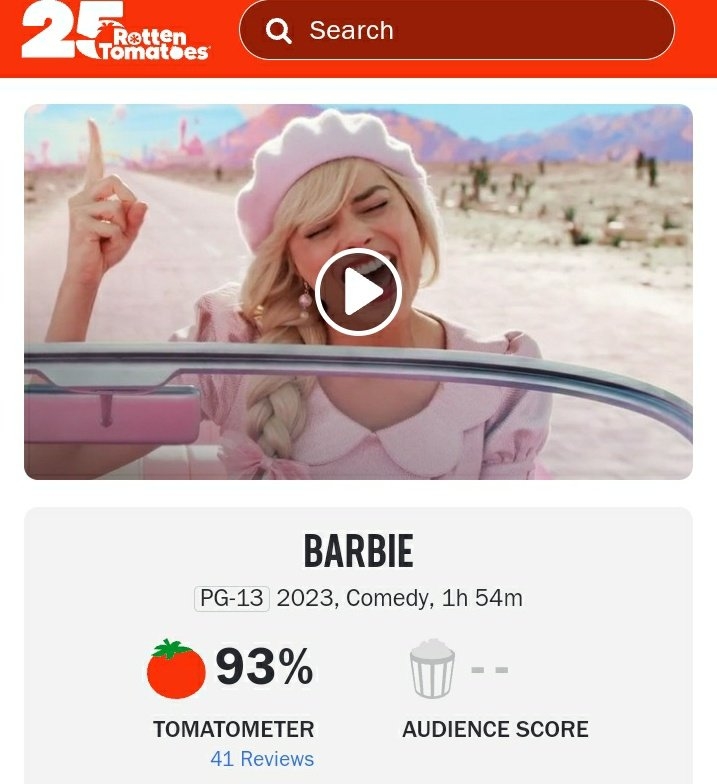 Barbie abre com 90% de aprovação no Rotten Tomatoes - NerdBunker